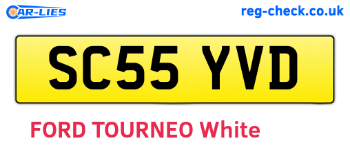 SC55YVD are the vehicle registration plates.