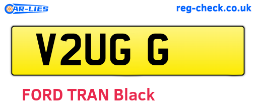 V2UGG are the vehicle registration plates.