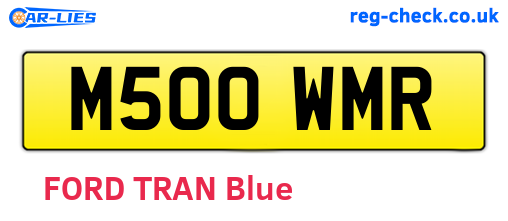 M500WMR are the vehicle registration plates.