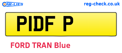 P1DFP are the vehicle registration plates.