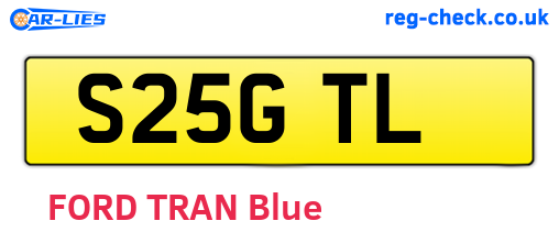 S25GTL are the vehicle registration plates.