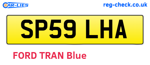 SP59LHA are the vehicle registration plates.