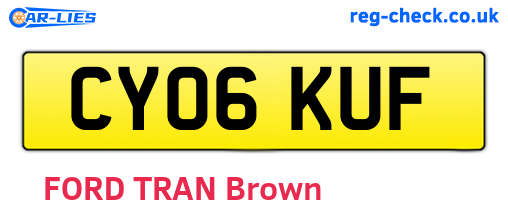 CY06KUF are the vehicle registration plates.