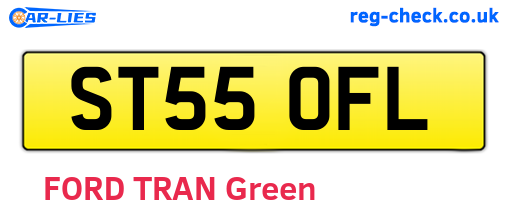 ST55OFL are the vehicle registration plates.