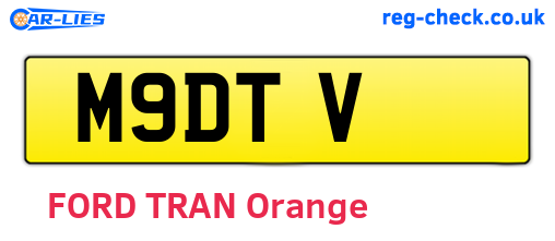 M9DTV are the vehicle registration plates.