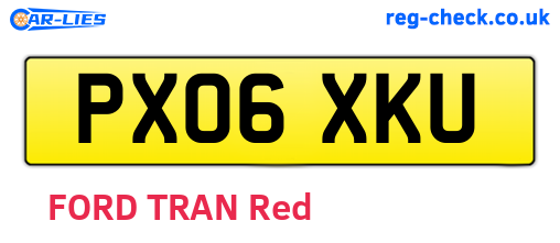 PX06XKU are the vehicle registration plates.