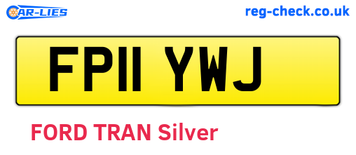 FP11YWJ are the vehicle registration plates.