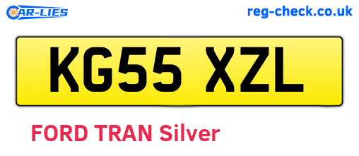 KG55XZL are the vehicle registration plates.
