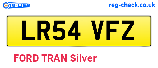 LR54VFZ are the vehicle registration plates.