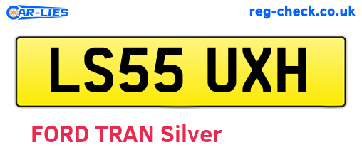 LS55UXH are the vehicle registration plates.