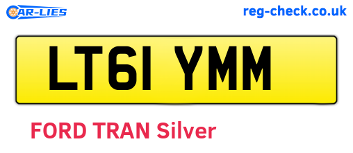 LT61YMM are the vehicle registration plates.