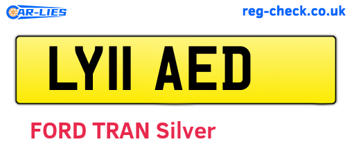 LY11AED are the vehicle registration plates.