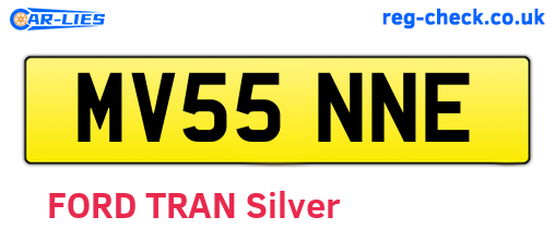 MV55NNE are the vehicle registration plates.