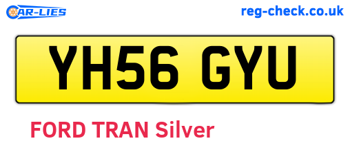 YH56GYU are the vehicle registration plates.