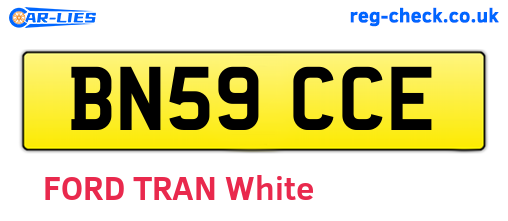 BN59CCE are the vehicle registration plates.