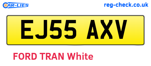 EJ55AXV are the vehicle registration plates.