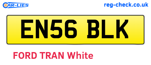 EN56BLK are the vehicle registration plates.