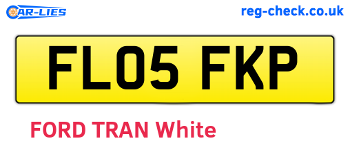 FL05FKP are the vehicle registration plates.