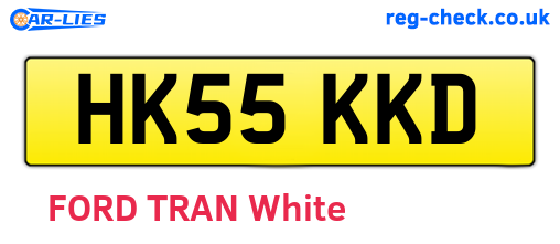 HK55KKD are the vehicle registration plates.