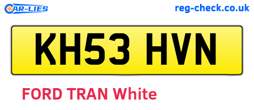 KH53HVN are the vehicle registration plates.