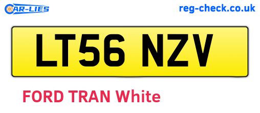 LT56NZV are the vehicle registration plates.