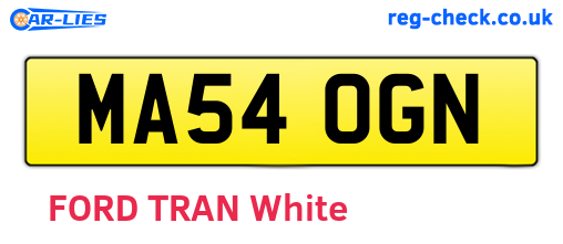 MA54OGN are the vehicle registration plates.