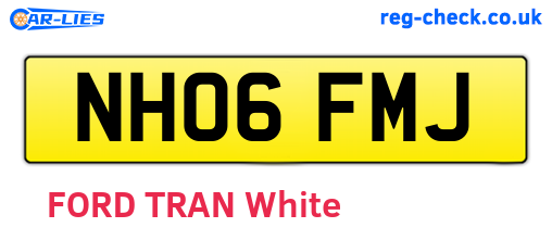 NH06FMJ are the vehicle registration plates.