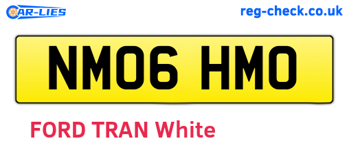 NM06HMO are the vehicle registration plates.