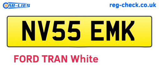 NV55EMK are the vehicle registration plates.
