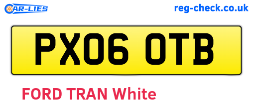 PX06OTB are the vehicle registration plates.