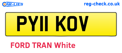 PY11KOV are the vehicle registration plates.
