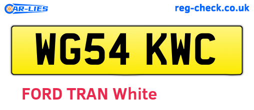 WG54KWC are the vehicle registration plates.