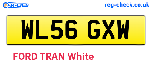 WL56GXW are the vehicle registration plates.