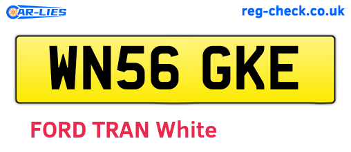 WN56GKE are the vehicle registration plates.