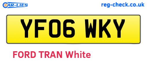 YF06WKY are the vehicle registration plates.