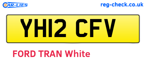 YH12CFV are the vehicle registration plates.