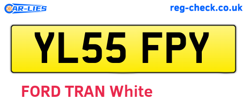YL55FPY are the vehicle registration plates.