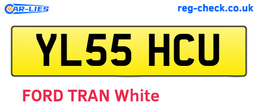 YL55HCU are the vehicle registration plates.