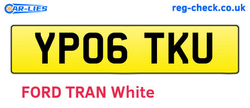 YP06TKU are the vehicle registration plates.
