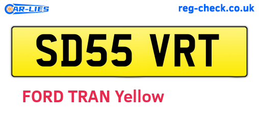 SD55VRT are the vehicle registration plates.
