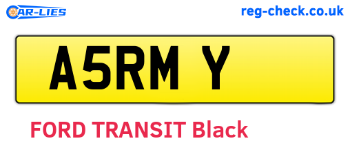 A5RMY are the vehicle registration plates.