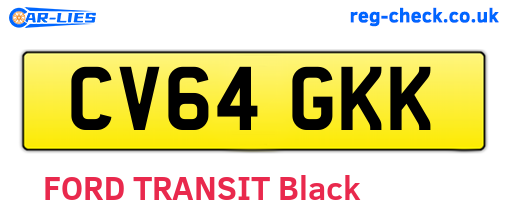 CV64GKK are the vehicle registration plates.