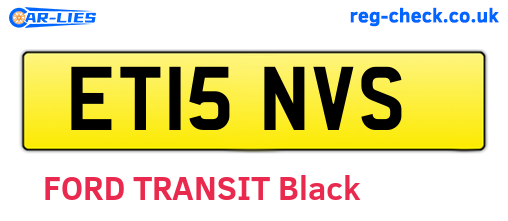 ET15NVS are the vehicle registration plates.