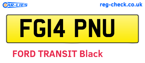 FG14PNU are the vehicle registration plates.