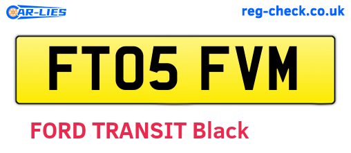 FT05FVM are the vehicle registration plates.