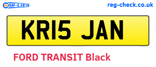 KR15JAN are the vehicle registration plates.