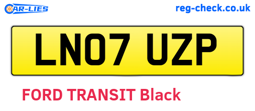 LN07UZP are the vehicle registration plates.