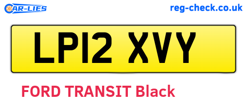 LP12XVY are the vehicle registration plates.
