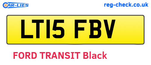 LT15FBV are the vehicle registration plates.