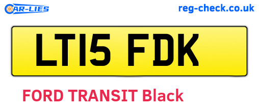 LT15FDK are the vehicle registration plates.